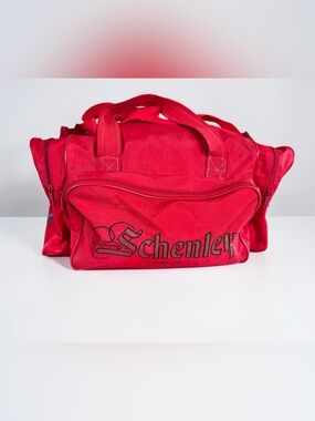 Vintage Schenley Canada Red Duffel Travel Gym Bag